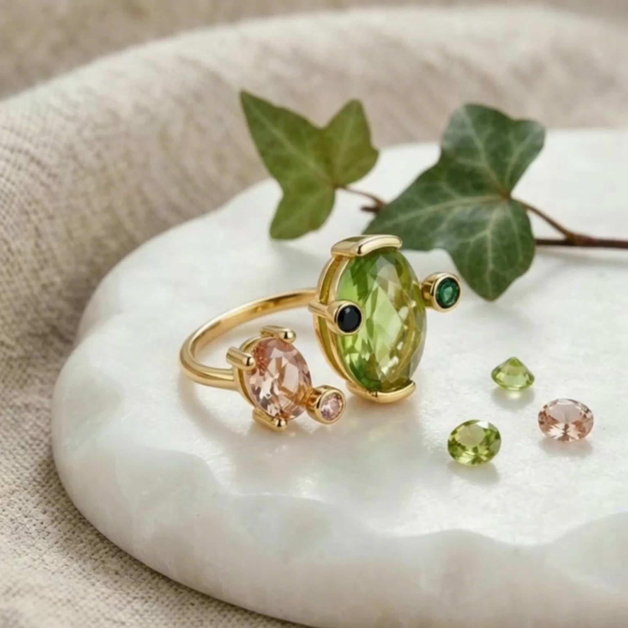 Luxury Multi-Color CZ Adjustable Open Band Ring for Women
